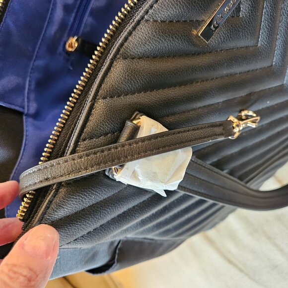 Minkeeblue Ella Tote NWT  Black Vegan Leather - discontinued hard to find design - Picture 4 of 16